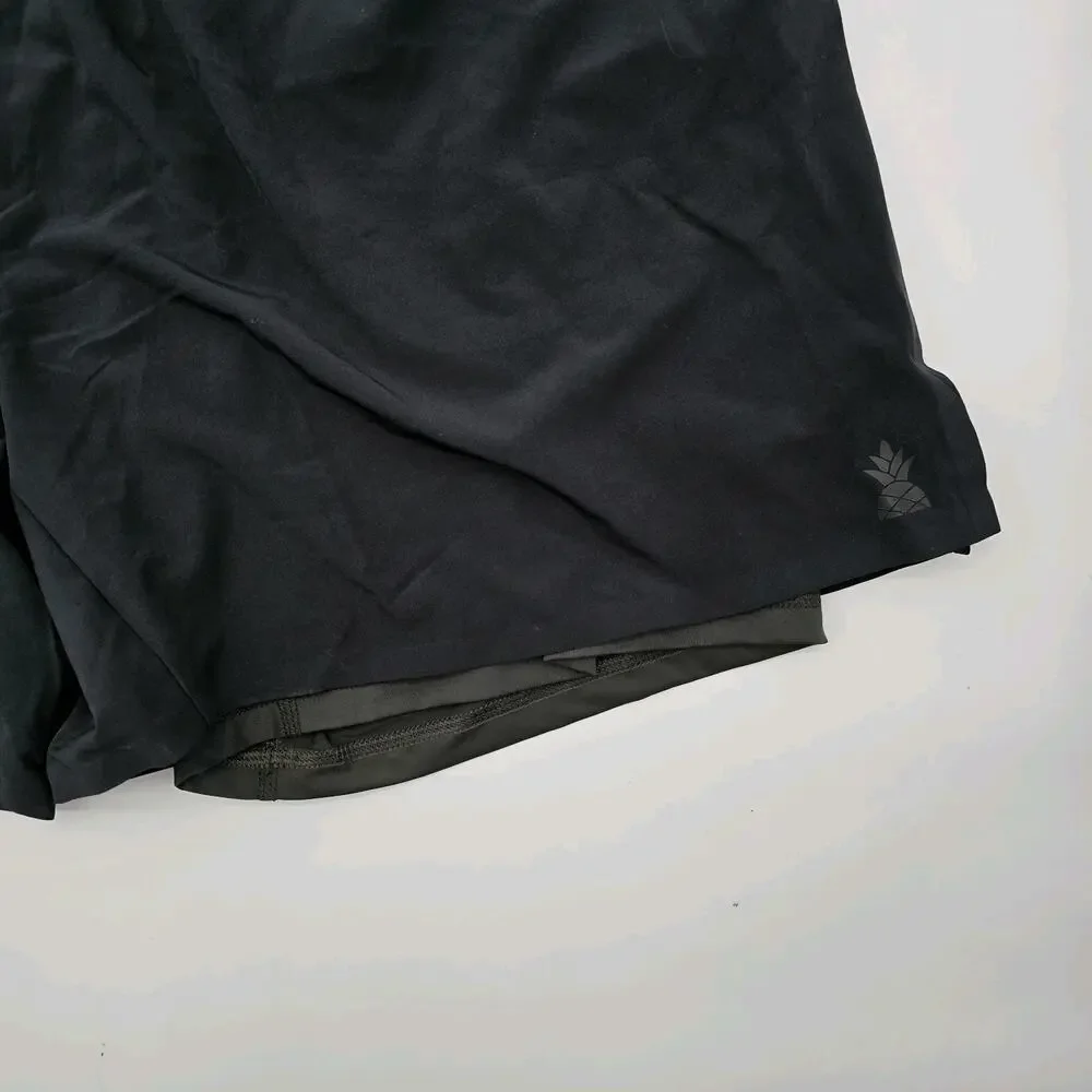 Chubbies Shorts Mens XXL 5.5 Inch Boxer Black Lined Ultimate Training Green